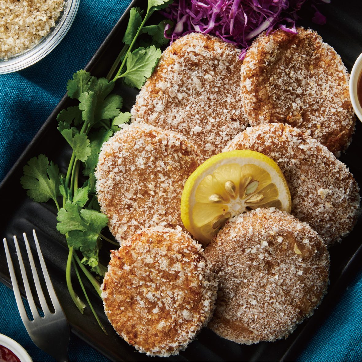 Menchi-katsu soy patties